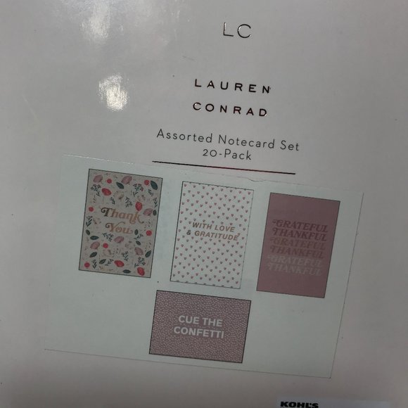 LC Lauren Conrad Assorted Notecard Set 20 Pack new - Picture 3 of 14
